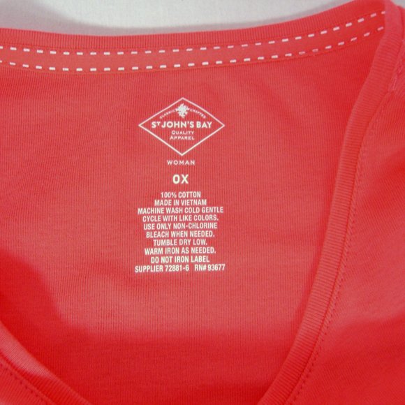 Women's Coral Top St John's Bay OX - XXL - Picture 3 of 3